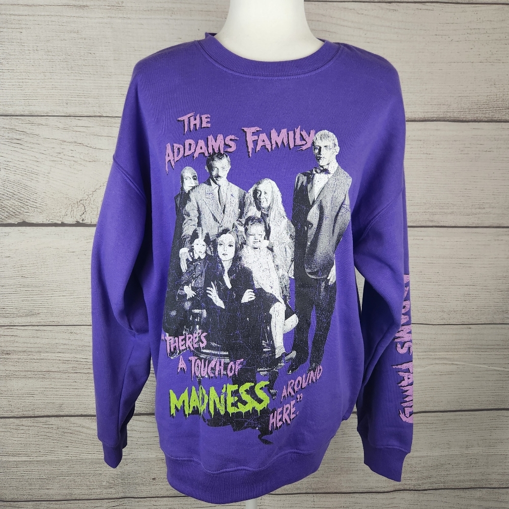The Addams Family A Touch Of Madness Classic, Purple Sweatshirt